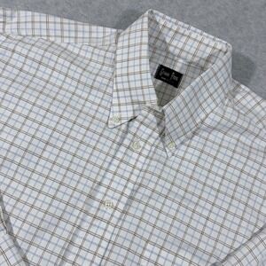 Gitman Bros Button Down‎ Shirt Mens 16-33 White Blue Tattersall Check